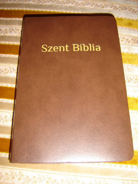 Hungarian Bible / The words of Christ in RED / Brown Hardcover Edition