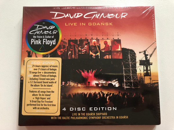 David Gilmour – Live In Gdańsk / 4 Disc Edition / Live In The Gdańsk Shipyard With The Baltic Philharmonic Symphony Orchestra in Gdańsk / EMI 2x Audio CD + 2x DVD CD 2008 / 50999 235493 2 6