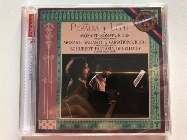 Murray Perahia, Radu Lupu – Mozart: Sonata K. 448 (D Major), Mozart: Andante & Variations, K. 501 (G Major), Schubert: Fantasia, Op. 103, D. 940 (F Minor) / Sony Classical Audio CD 2011 / 88697858112