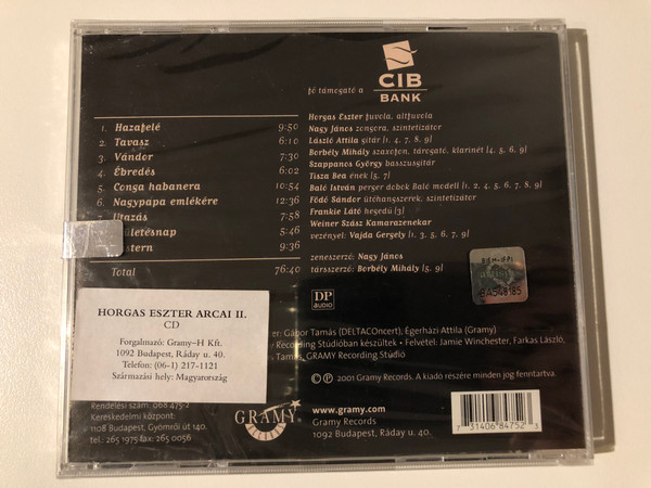 Horgas Eszter, Nagy Janos - Hazatele... / Horgas Eszter Arcai II / Gramy Records Audio CD 2001 / GR-028