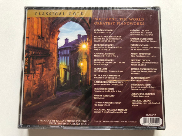 Nocturne the world greatest pianoworks  Classical Gold Audio CD