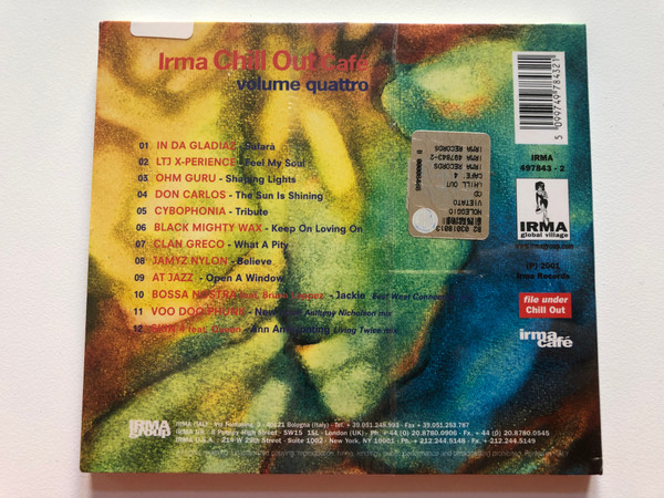 Irma Chill Out Cafe  Irma Records Audio CD