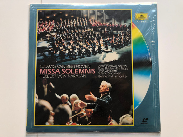 BEETHOVEN - MISSA SOLEMNIS  KARAJAN  Laser Disc CD Video 1990 (044007223413