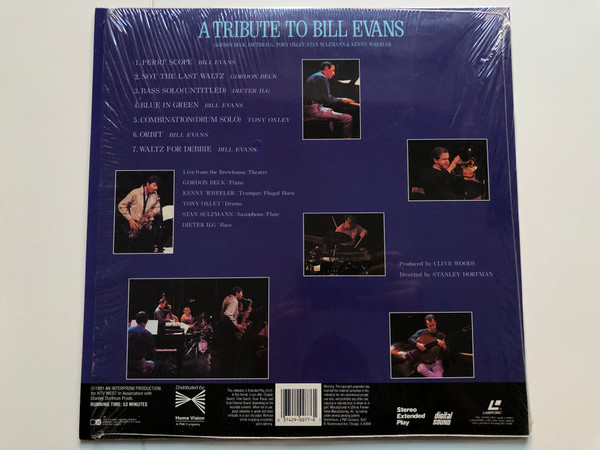 Gordon Beck, Dieter Ilg, Tony Oxley, Stan Sulzmann, Kenny Wheeler - Tribute to Bill Evans  LD Laser Disc CD VIdeo 1991 (037429007761