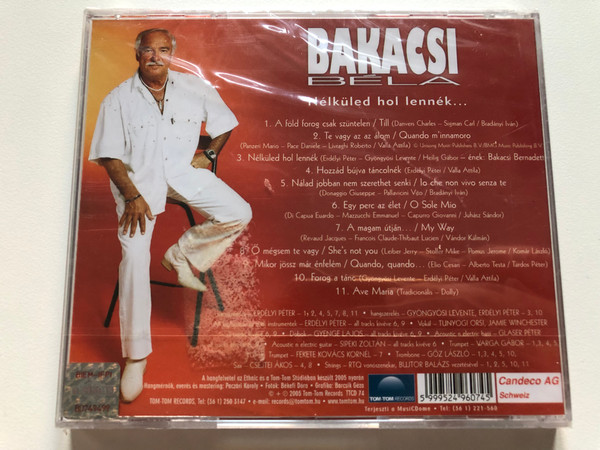 Bakacsi Béla – Nélküled Hol Lennék...  Tom-Tom Records CD Audio 2005 (5999524960745