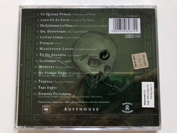 Cypress Hill – Los Grandes Éxitos En Español / Ruffhouse Records Audio CD 1999 / 496287 2 