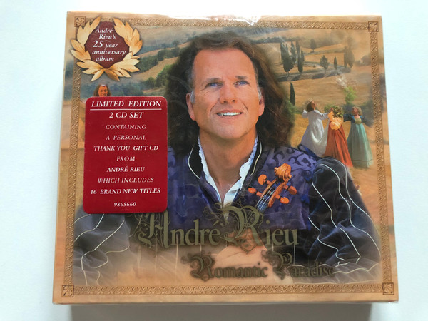 André Rieu – Romantic Paradise / Limited Edition 2 CD Set. Containing A Personal Thank You Gift CD From Andre Rieu Which Includes 16 Brand New Titles / Polydor 2x Audio CD 2003 / 9865660