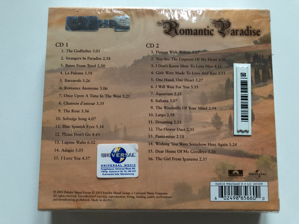 André Rieu – Romantic Paradise / Limited Edition 2 CD Set. Containing A Personal Thank You Gift CD From Andre Rieu Which Includes 16 Brand New Titles / Polydor 2x Audio CD 2003 / 9865660