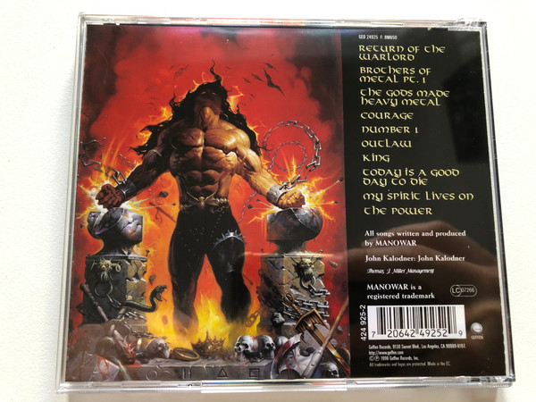 Manowar – Louder Than Hell / Geffen Records Audio CD 1996 / GED 24925