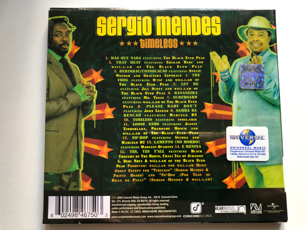 Sergio Mendes - Timeless / Concord Records Audio CD 2006 / 0602498467503