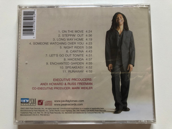 Paul Taylor – Steppin' Out / The Contemporary Jazz Icon is back with a vengeance as he mixes his signature ''smooth'' sound with R&B funk grooves for an exceptional CD! / Peak Records Audio CD 2003 / PKD-8516-2