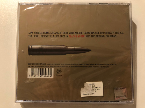 Simple Minds – Black & White 050505 / Stunning New Album From The Legendary Simple Minds / Features New Single 'Home' Plus Enhanced Video / Sanctuary Records Audio CD 2005 / SANCD390