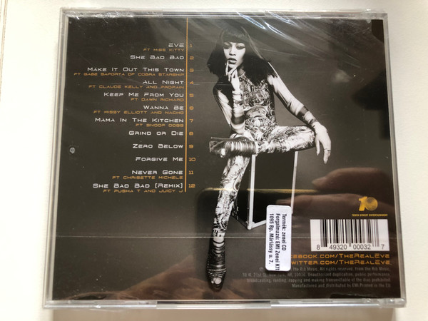 Eve – Lip Lock / Featuring 'Make It Out This Town' With Gabe Saporta of Cobra Starship / Album Features Guest Appearances By Missy Elliot, Pusha T, Juicy J, Snoop Dogg, Gabe Saporta / From The Rib Music Audio CD 2013 / RIBM 003