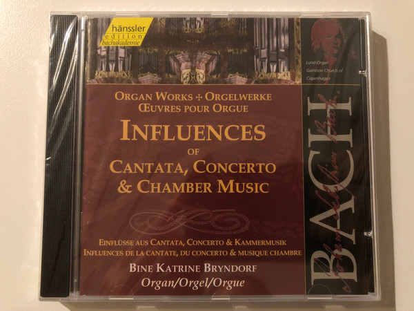 Johann Sebastian Bach - Organ Works - Influences Of Cantata, Concerto & Chamber Music / Bine Katrine Bryndorf - organ / Hänssler Edition Bachakademie Audio CD 1999 / CD 92.098