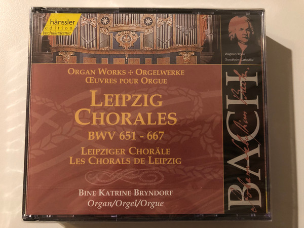 Johann Sebastian Bach - Organ Works - Leipzig Chorales BWV 651 - 667 / Bine Katrine Bryndorf - organ / Hänssler Edition Bachakademie 2x Audio CD 2000 / CD 92.097