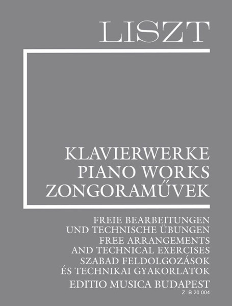 Liszt Ferenc: Free Arrangements and Technical Exercises (Vol.16) / Kaczmarczyk Adrienne, Sas Ágnes / Editio Musica Budapest Zeneműkiadó / 2021 / Liszt Ferenc: Szabad feldolgozások és technikai gyakorlatok (Vol.16)