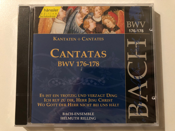 Johann Sebastian Bach - Cantatas BWV 176-178 / Es Ist Ein Trotzig Und Verzagt Ding; Ich Ruf Zu Dir, Herr Jesu Christ; Wo Gott Der Herr Nicht Bei Uns Hält / Bach-Ensemble, Helmuth Rilling / Hänssler Classic Audio CD 2000 / CD 92.053