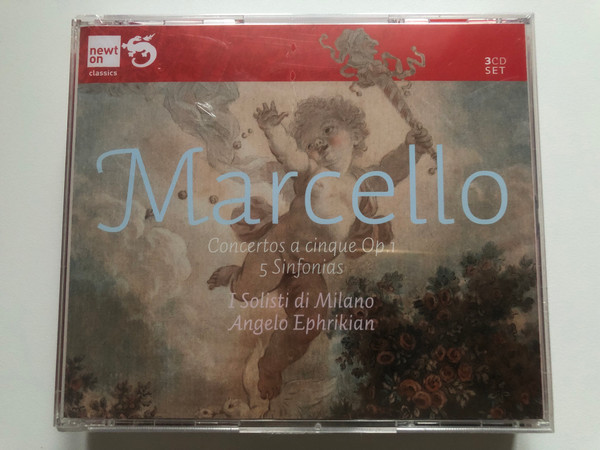 Marcello - Concertos a cinque Op. 1: 5 Sinfonias / I Solisti di Milano, Angelo Ephrikian / Newton Classics 3x Audio CD 2012 / 8802137