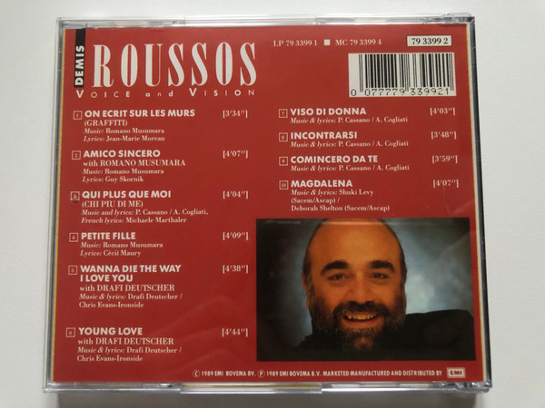 Demis Roussos – Voice And Vision / EMI Audio CD 1989 / 79 3399 2