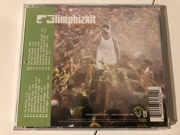  Limp Bizkit – Results May Vary / Interscope Records Audio CD 2003 / 0602498608920 (602498608920)