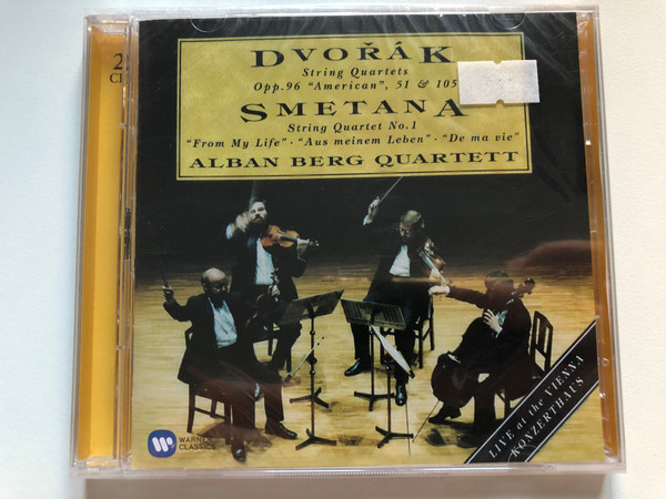 Dvořák - String Quartets: Opp. 96 "American", 51 & 105; Smetana - String Quartet No. 1 "From My Life" / Alban Berg Quartett / Warner Classics 2x Audio CD 2015 / 0825646090334