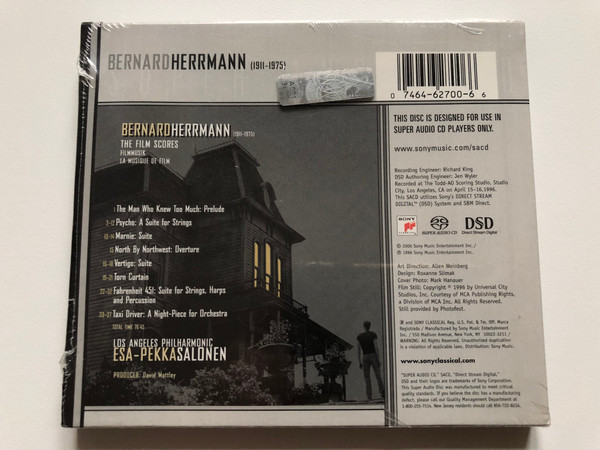 Bernard Herrmann - The Film Scores - Salonen, Los Angeles Philharmonic / Sony Classical SACD 2000 / SS 62700