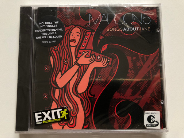 Maroon 5 – Songs About Jane / Includes the Hit Singles ''Harder To Breathe'', ''This Love'' & ''She Will Be Loved'' / Octone Records Audio CD 2003 / 82876 52353 2