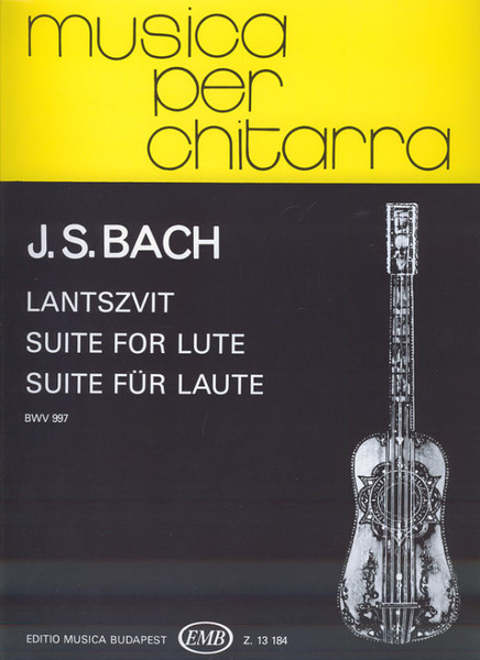 Bach, Johann Sebastian: Suite for Lute, BWV 997 / Revised and edited by Tokos Zoltán / Editio Musica Budapest Zeneműkiadó / 1986 / Bach, Johann Sebastian: Lantszvit, BWV 997 / Átdolgozta és közreadja Tokos Zoltán