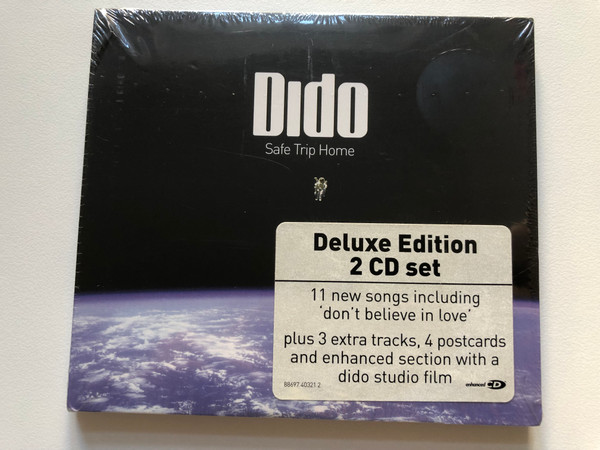 Dido – Safe Trip Home / Deluxe Edition 2 CD Set / 11 new songs including 'don't believe in love', plus 3 extra tracks, 4 postcards and enhanced section with a dido studio film / Sony BMG Music Entertainment 2x Audio CD 2008 / 88697 40321 2