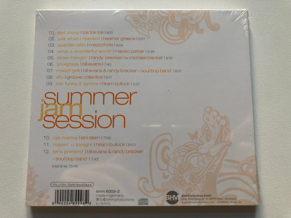 Summer Jam Session / Tok Tok Tok, Heather Greene, Maceo Parker, Mezzoforte, Bill Evans / BHM Productions Audio CD / BHM 6003-2