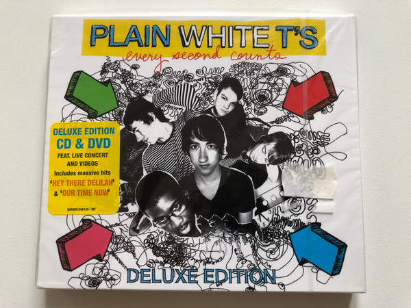 Plain White T's – Every Second Counts / Deluxe Edition CD & DVD Feat. Live Concert And Videos, Includes massive hits 'Hey There Delilah' & 'Our Time Now' / Hollywood Records Audio CD & DVD Video 2008 / 5099951508128