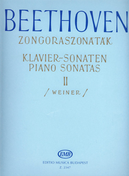 Beethoven, Ludwig van: Sonatas for piano 2 / Edited by Weiner Leó / Editio Musica Budapest Zeneműkiadó / 1959 / Beethoven, Ludwig van: Zongoraszonáták 2 Szerkesztette Weiner Leó