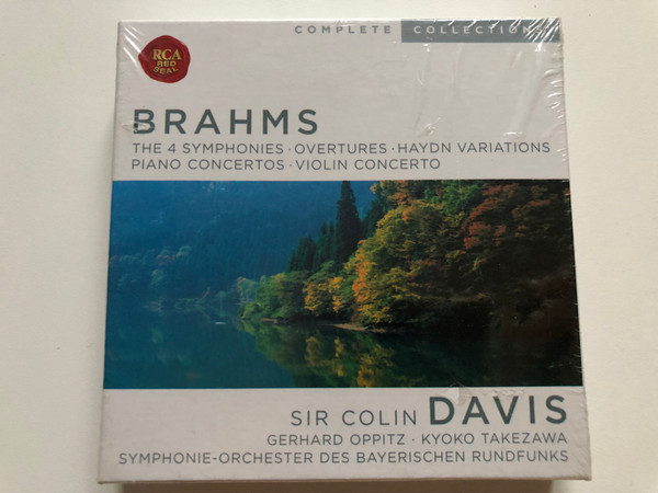 Brahms - The 4 Symphonies, Overtures, Haydn Variations, Piano Concertos, Violin Concerto - Sir Colin Davis, Gerhard Oppitz, Kyoko Takezawa, Symphonie-Orchester Des Bayerischen Rundfunks / RCA 5x Audio CD 2004, Box Set / 82876 60388 2