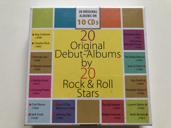 20 Original Debut Albums By 20 Rock & Roll Stars / 20 Original Albums On 10 CDs / Roy Orbison (1958), Charlie Rich (1960), Brenda Lee (1959), Wanda Jacskon (1958) / Documents 10x Audio CD, Box Set / 600439