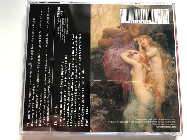 The Lorelei - Ev'ry Time We Say Goodbye; I Love Paris; I Got Rhythm / Kim Criswell, Ambrosian Chorus, London Sinfonietta, John McGlinn / Red Line / EMI Classics Audio CD 2000 Stereo / 724357376426