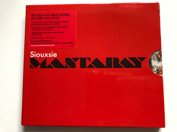 Siouxsie – Mantaray / The Brand New Album including the single 'Into a Swan' / Special Limited Edition CD, Contains 3 postcards and a fold-out poster booklet / W14 Music Audio CD 2007 / 173 995-6