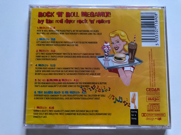 Rock 'N' Roll Megamix - Featuring: Let's Dance, The Wanderer, Lucille, C'Mon Everybody, and many more / Performed by the Red River Rock 'N' Rollers / Going For A Song Audio CD / GFS169