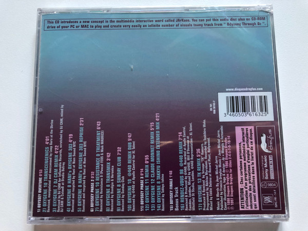 Jean Michel Jarre – Odyssey Through O₂ / Revisited By: Tetsuya ''TK'' Komuro, Apollo Four Forty, DJ Cam, Loop Guru, Resistance D, Hani, Boodjie & Veronika, Sunday Club, Takkyu Ishino / Disques Dreyfus Audio CD 1998 / FDM 36163-2