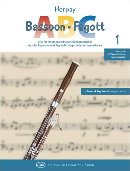 Herpay Ágnes: Bassoon ABC 1 / also for tenoroon and fagonello (bassoonello) / printed and digital edition with audio