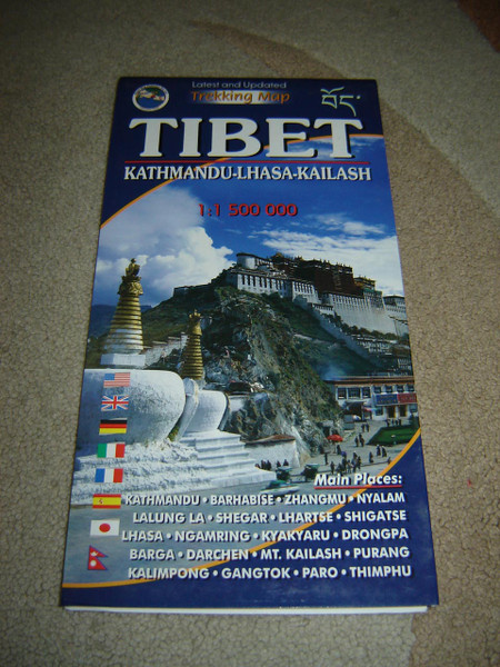 TIBET Trekking Map / Kathmandu - Lhasa - Kailash / 1:1,500,000