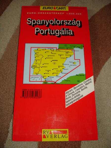 Spain and Portugal / Road Map with Index of Place Names / 1:800000