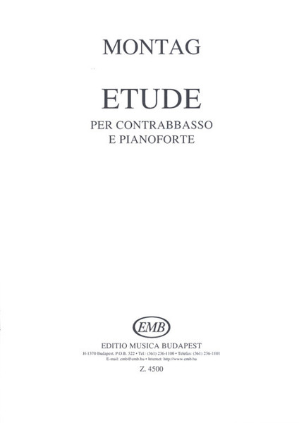 Montag Lajos: Etud / Editio Musica Budapest Zeneműkiadó / 1965