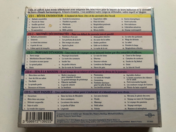 100 Instants Zen / Coffret 5CD - 100 Titres / Laissez-vous transporter dans un univers de bien-etre. Le remede anti-stress ideal / Wagram Music 5x Audio CD, Box Set 2010 / 3213922