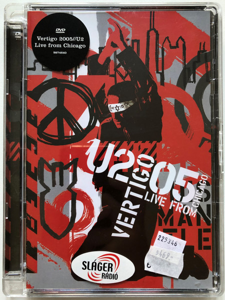 U2 - Vertigo 2005 // U2 Live From Chicago album cover/ Labael Island / DVD Unversal Pictures 2005 (602498746400)
