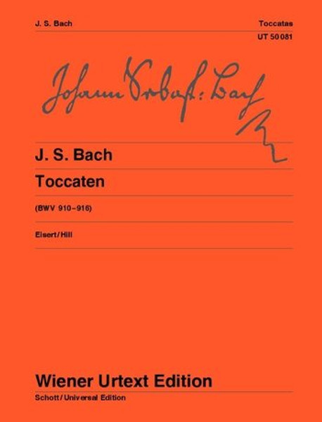 Bach, Johann Sebastian: Toccaten BWV 910-916 / mit FrŘhfassungen von BWV 912 und 913 sowie verzierte Fassung von BWV 916. Nach den Quellen / Universal Edition 