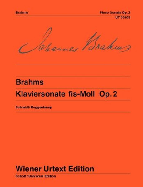 Brahms, Johannes: Klaviersonate fis-Moll op. 2 / Nach den Quellen / Universal Edition