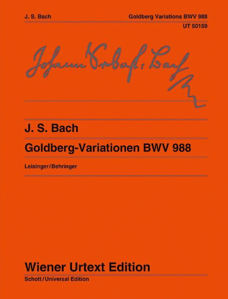 Bach, Johann Sebastian: Goldberg-Variationen (Klavierübung IV) BWV 988 / Aria mit verschiedenen Veränderungen. Nach der neuen Bach-Ausgabe / Universal Edition