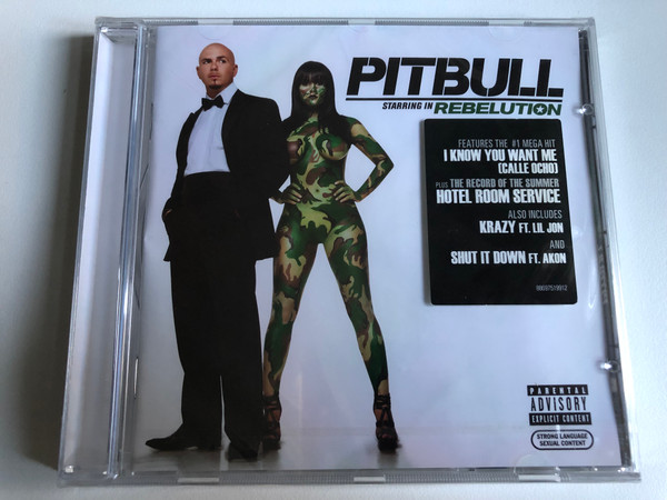 Pitbull – Starring In Rebelution / Features The #1 Mega Hit ''I Know You Want Me (Calle Ocho)'', Plus The Record Of The Summer ''Hotel Room Service''. Also Includes ''Krazy'' Ft. Lil Jon / Polo Grounds Music Audio CD 2009 / 88697519912