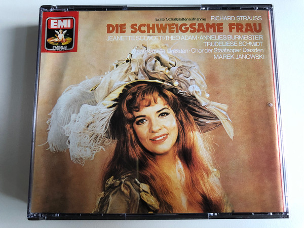 Richard Strauss - Die Schweigsame Frau / Jeanette Scovotti, Theo Adam, Annelies Burmeister, Trudeliese Schmidt, Staatskapelle Dresden, Chor der Staatsoper Dresden, Marek Janowski / EMI DRM 3x Audio CD 1988, Box Set, Stereo / CDS 7 49340 2