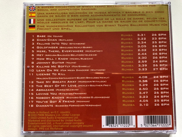 Gold Star Ballroom - Rumba - For Social And Competition Dancing / PWM Masters Audio CD 2003 / 5021364112227